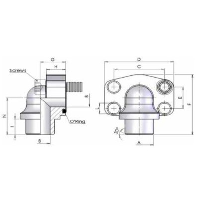 06NB - Flange a 90 a saldare di testa