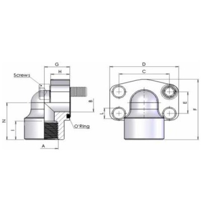 03NN - Flange 90 Filettate NPT