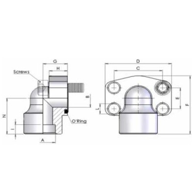 M6NS - Flange 90 a saldare di tasca tubo metrico