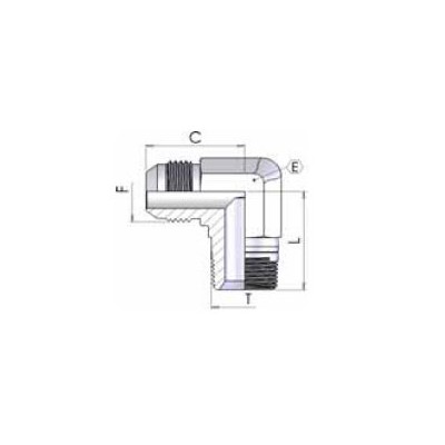 6551 - Curva 90 M-M Jic-Gas Conico