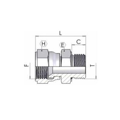 3550 - Nipplo maschio BSP-femmina JIC