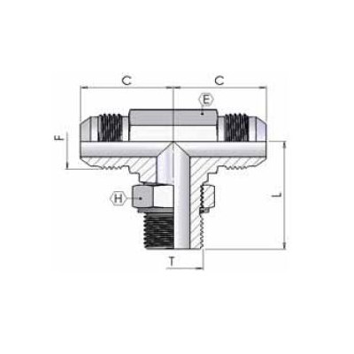 5052 - T con maschio BSP centrale orientabile