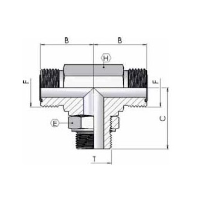 1064 - T ORFS con maschio BSP centrale orientabile