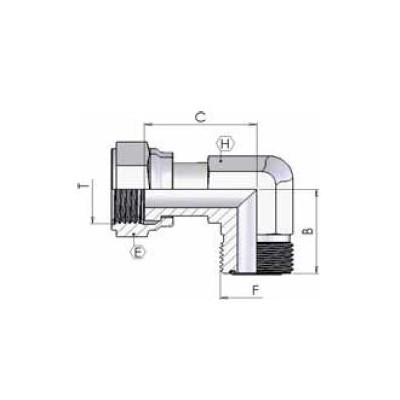 0562 - Gomito 90 Girevole M-F ORFS