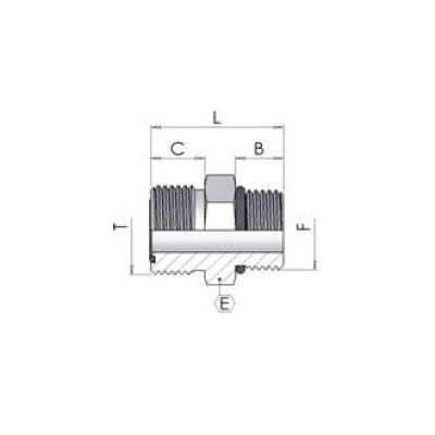 0061 - Nipplo maschio ORFS-UNF