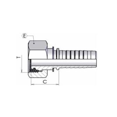 8400 - Femmina Metrica cono 24 Serie Pesante